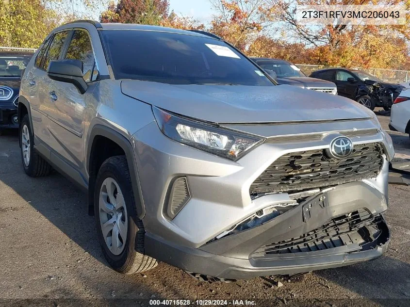 2T3F1RFV3MC206043 2021 Toyota Rav4 Le