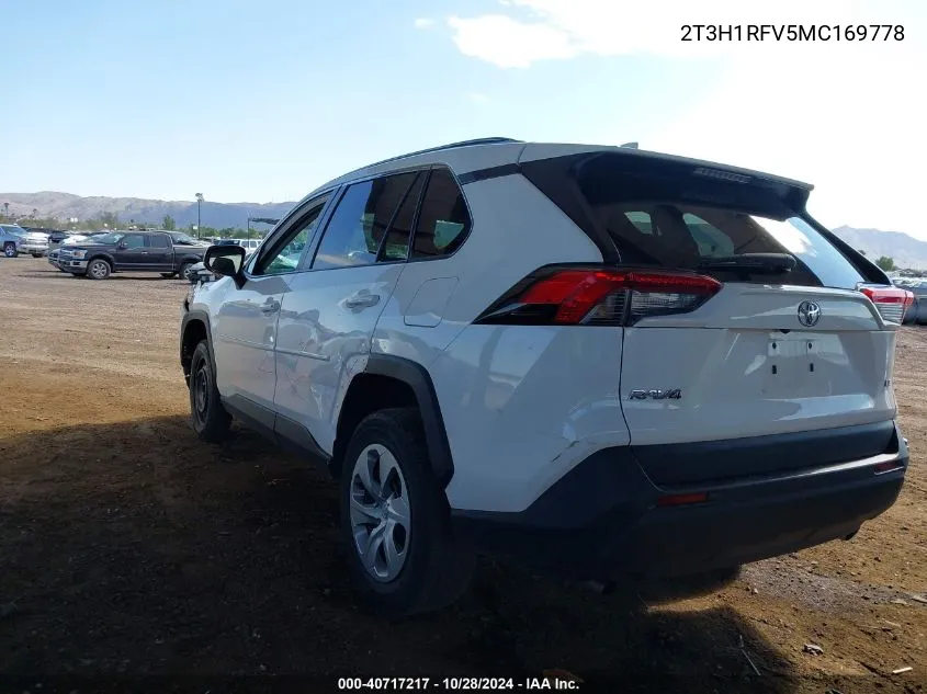 2021 Toyota Rav4 Le VIN: 2T3H1RFV5MC169778 Lot: 40717217