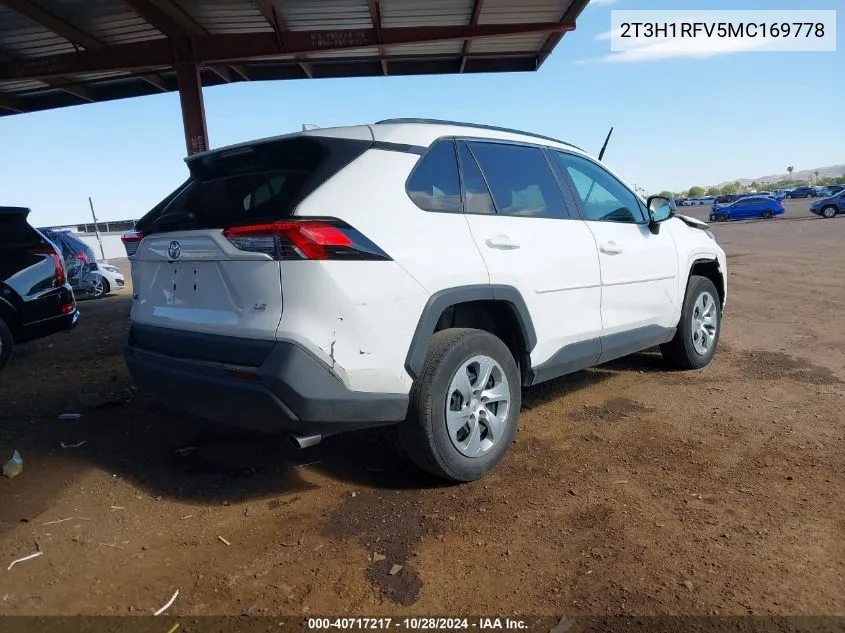 2021 Toyota Rav4 Le VIN: 2T3H1RFV5MC169778 Lot: 40717217