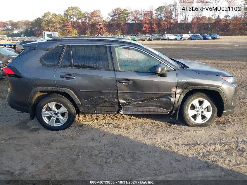 2021 Toyota Rav4 Hybrid Le VIN: 4T3L6RFV6MU021102 Lot: 40719855