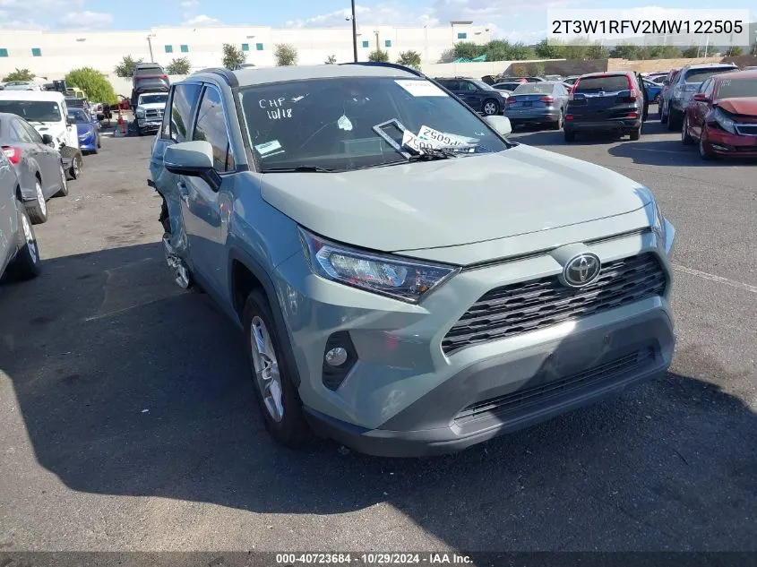 2021 Toyota Rav4 Xle VIN: 2T3W1RFV2MW122505 Lot: 40723684