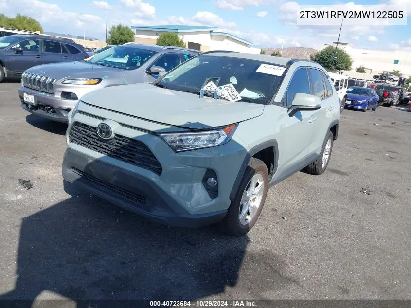 2021 Toyota Rav4 Xle VIN: 2T3W1RFV2MW122505 Lot: 40723684