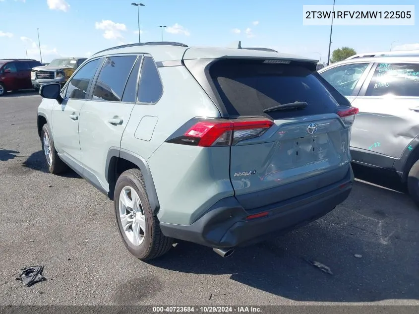 2021 Toyota Rav4 Xle VIN: 2T3W1RFV2MW122505 Lot: 40723684