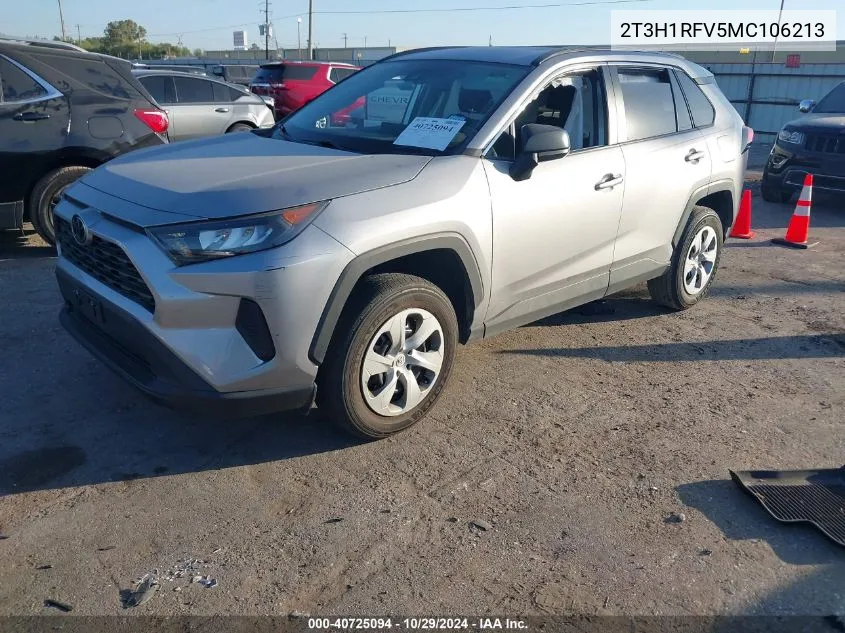 2021 Toyota Rav4 Le VIN: 2T3H1RFV5MC106213 Lot: 40725094