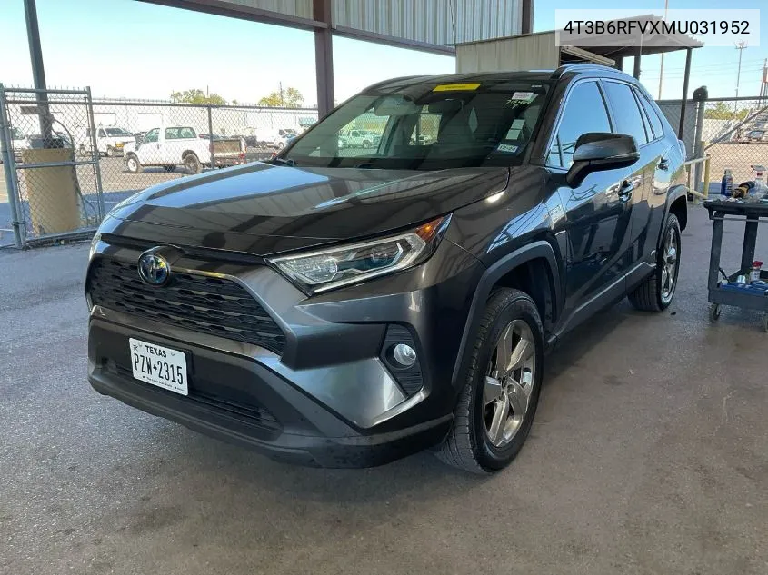 2021 Toyota Rav4 Xle Premium/Xse VIN: 4T3B6RFVXMU031952 Lot: 40727741