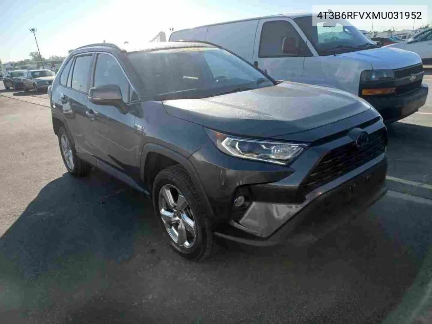 2021 Toyota Rav4 Xle Premium/Xse VIN: 4T3B6RFVXMU031952 Lot: 40727741