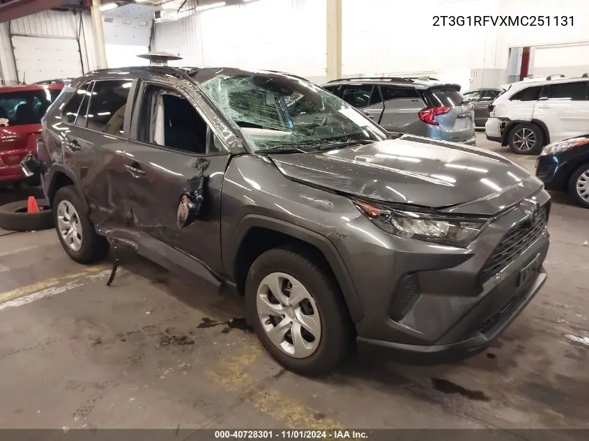 2021 Toyota Rav4 Le VIN: 2T3G1RFVXMC251131 Lot: 40728301