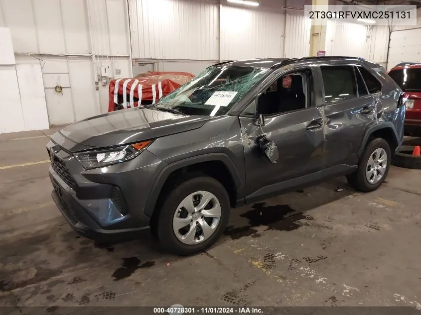 2021 Toyota Rav4 Le VIN: 2T3G1RFVXMC251131 Lot: 40728301