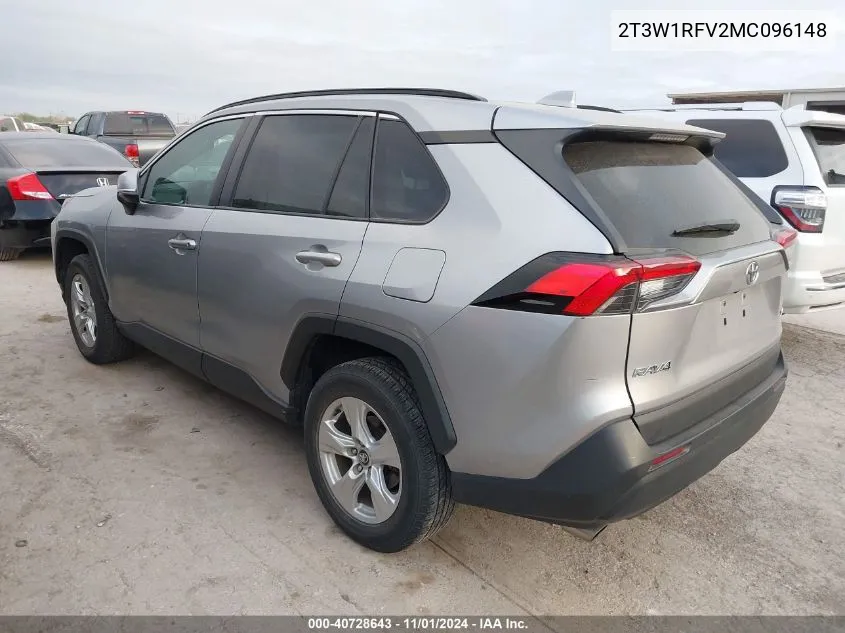 2T3W1RFV2MC096148 2021 Toyota Rav4 Xle