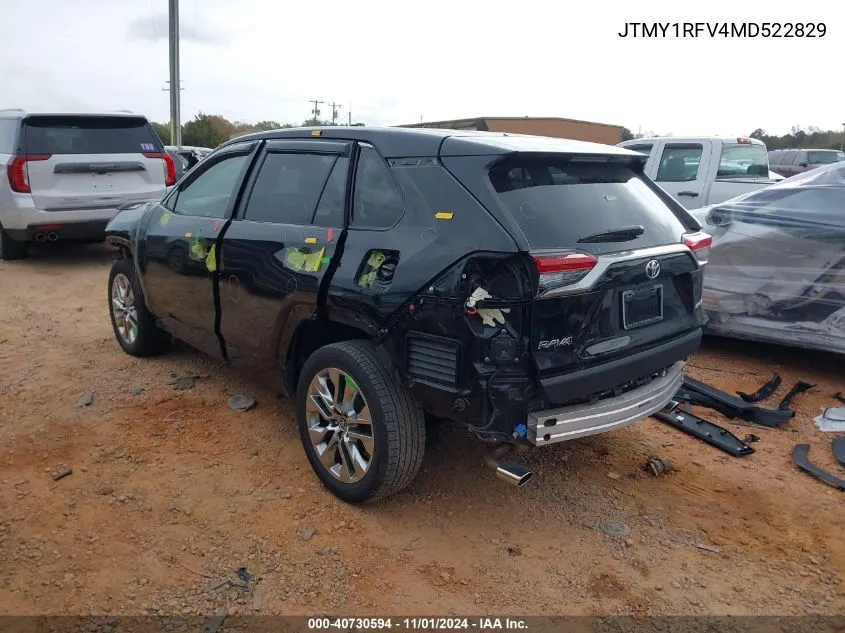 2021 Toyota Rav4 Limited VIN: JTMY1RFV4MD522829 Lot: 40730594