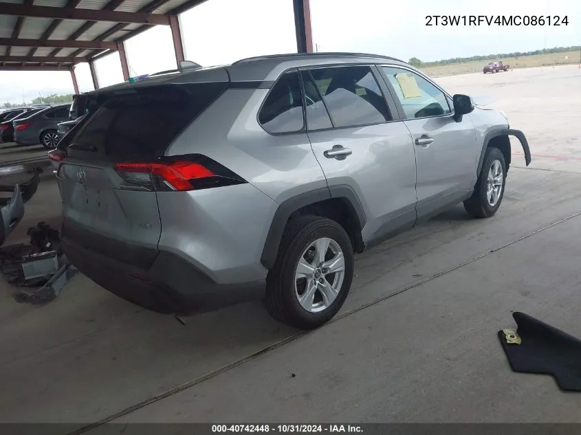 2021 Toyota Rav4 Xle VIN: 2T3W1RFV4MC086124 Lot: 40742448