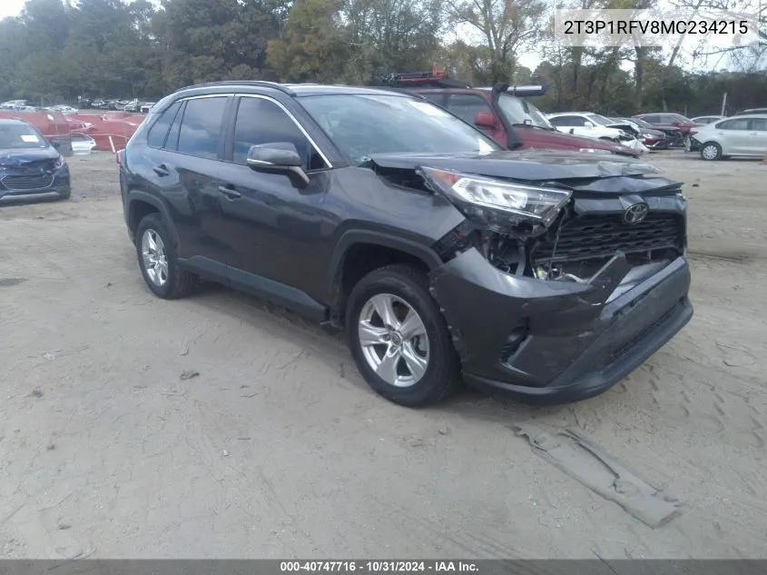 2021 Toyota Rav4 Xle VIN: 2T3P1RFV8MC234215 Lot: 40747716