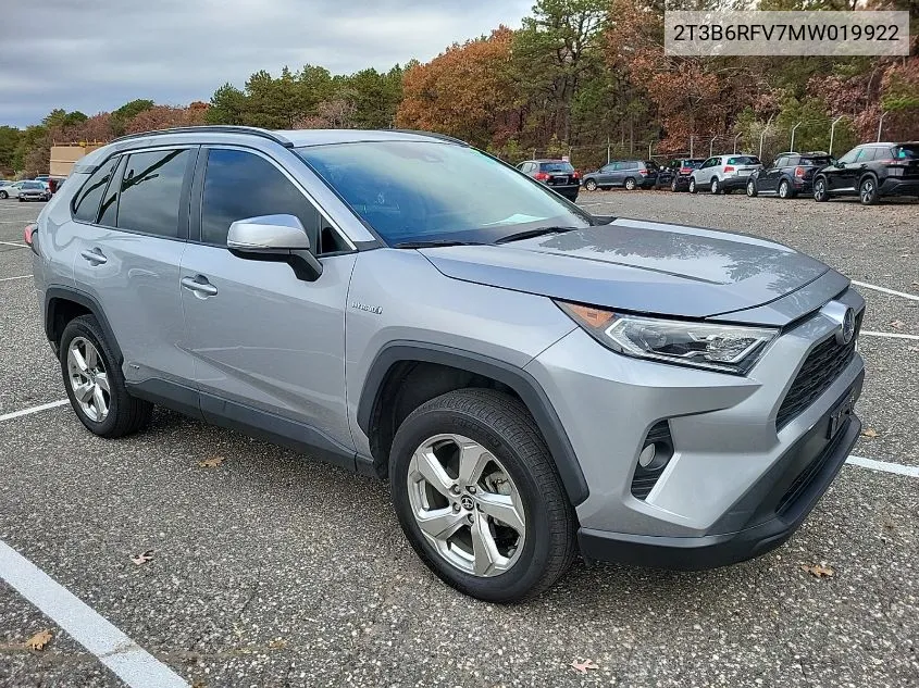 2021 Toyota Rav4 Xle Premium/Xse VIN: 2T3B6RFV7MW019922 Lot: 40748741