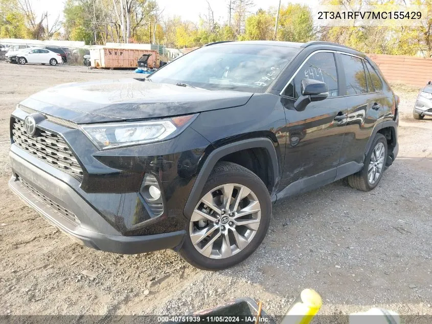 2021 Toyota Rav4 Xle Premium VIN: 2T3A1RFV7MC155429 Lot: 40751939