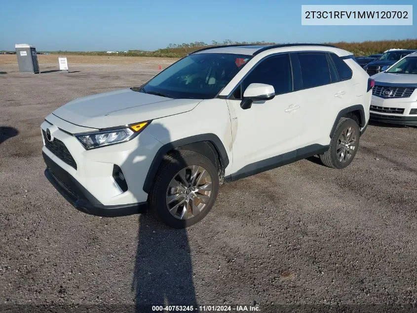 2021 Toyota Rav4 Xle Premium VIN: 2T3C1RFV1MW120702 Lot: 40753245