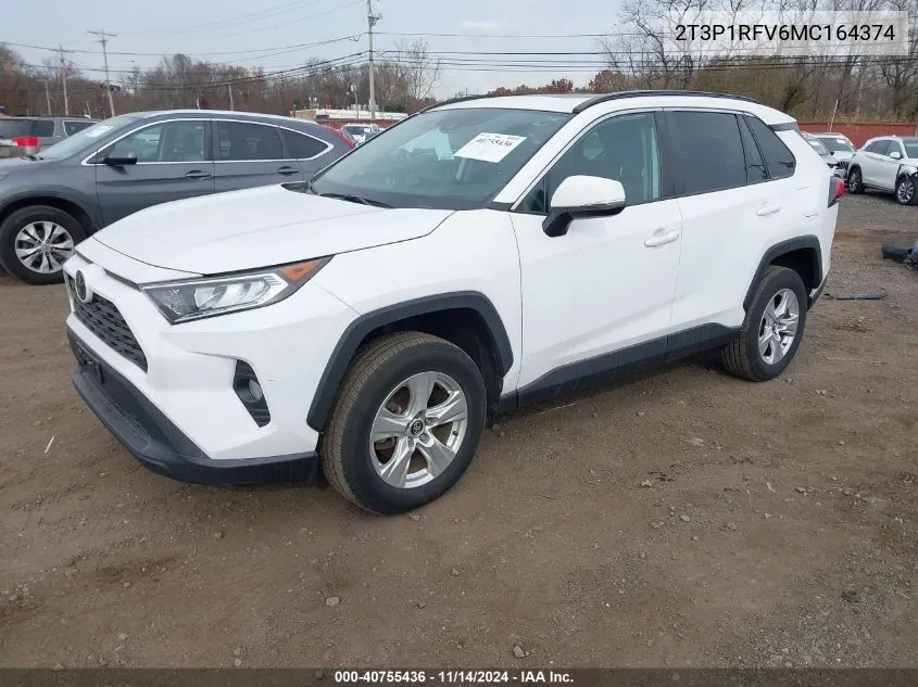 2021 Toyota Rav4 Xle VIN: 2T3P1RFV6MC164374 Lot: 40755436