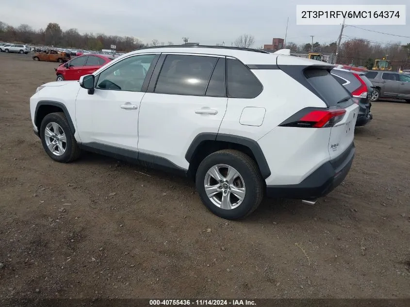 2021 Toyota Rav4 Xle VIN: 2T3P1RFV6MC164374 Lot: 40755436