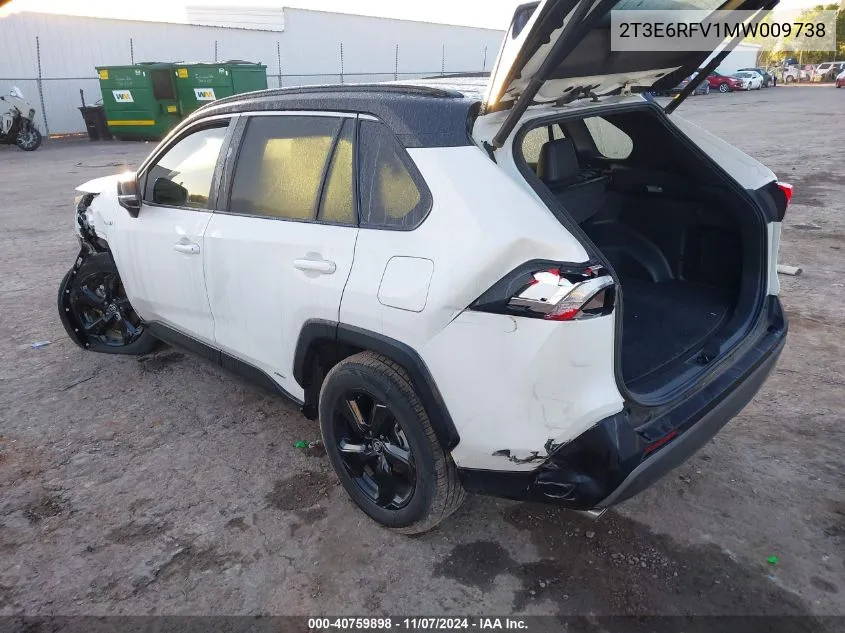 2021 Toyota Rav4 Hybrid Xse VIN: 2T3E6RFV1MW009738 Lot: 40759898