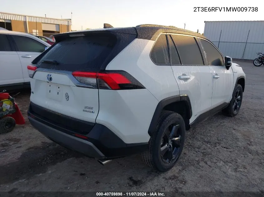 2021 Toyota Rav4 Hybrid Xse VIN: 2T3E6RFV1MW009738 Lot: 40759898