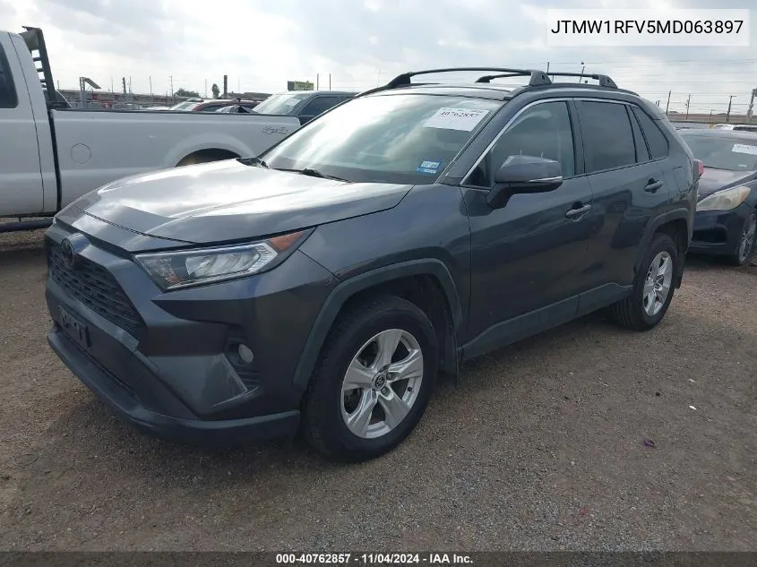 2021 Toyota Rav4 Xle VIN: JTMW1RFV5MD063897 Lot: 40762857