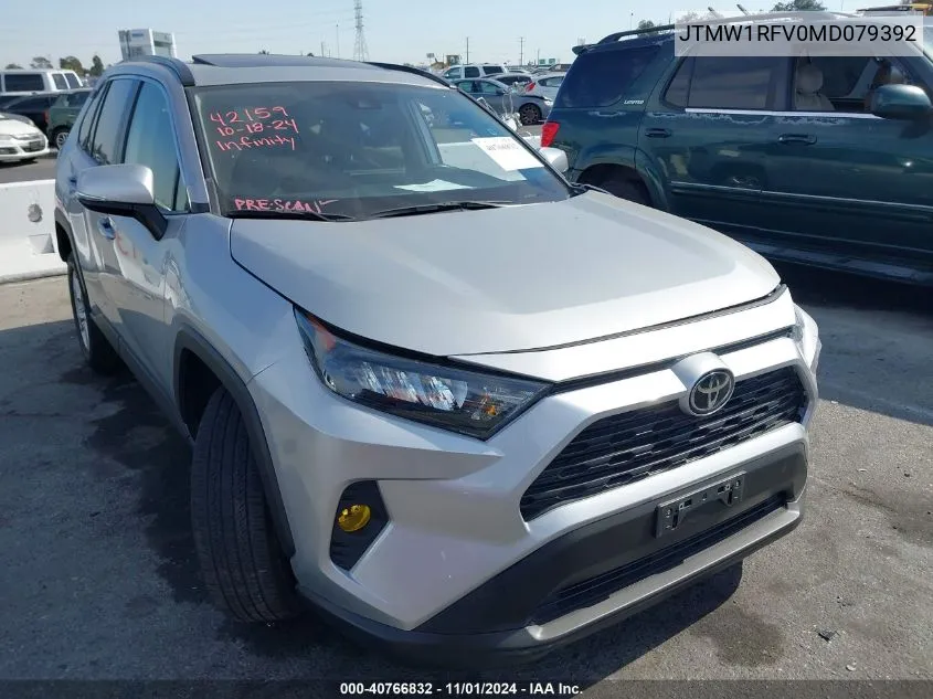 2021 Toyota Rav4 Xle VIN: JTMW1RFV0MD079392 Lot: 40766832