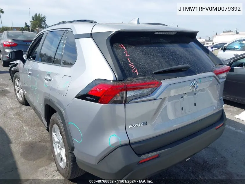 2021 Toyota Rav4 Xle VIN: JTMW1RFV0MD079392 Lot: 40766832