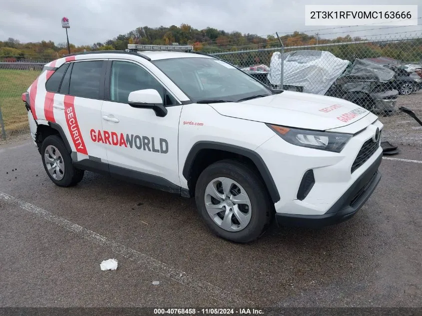 2021 Toyota Rav4 Le VIN: 2T3K1RFV0MC163666 Lot: 40768458