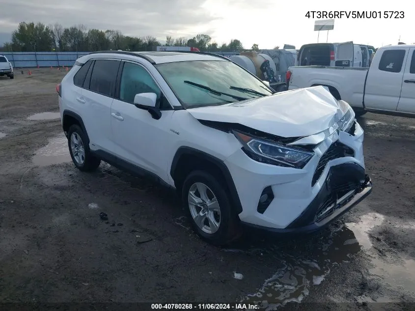 2021 Toyota Rav4 Hybrid Xle VIN: 4T3R6RFV5MU015723 Lot: 40780268