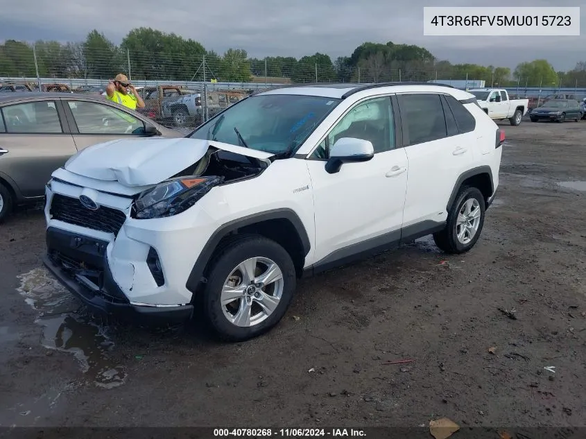 2021 Toyota Rav4 Hybrid Xle VIN: 4T3R6RFV5MU015723 Lot: 40780268