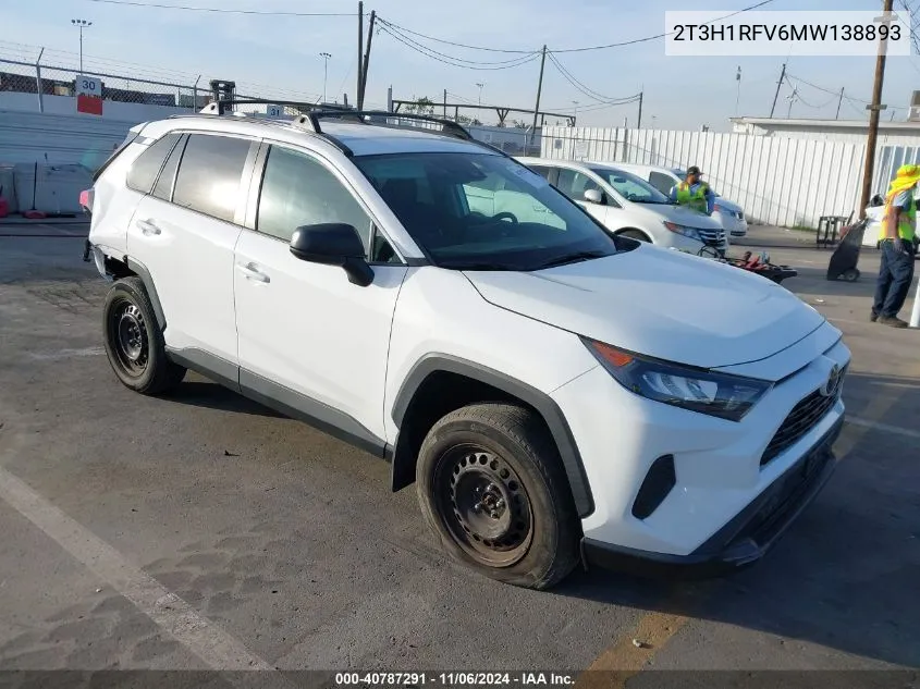 2021 Toyota Rav4 Le VIN: 2T3H1RFV6MW138893 Lot: 40787291