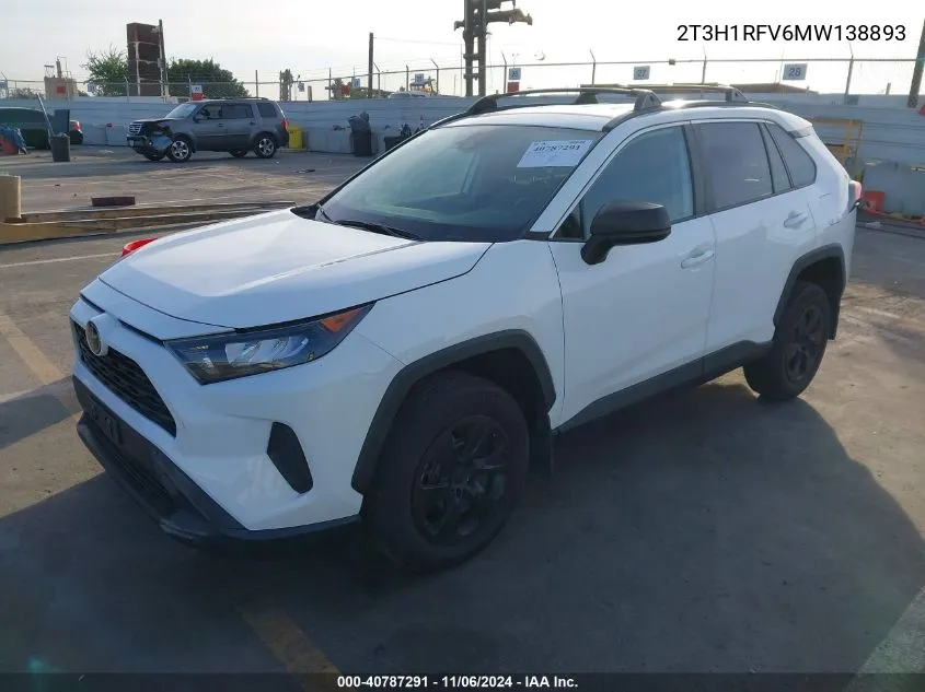 2021 Toyota Rav4 Le VIN: 2T3H1RFV6MW138893 Lot: 40787291