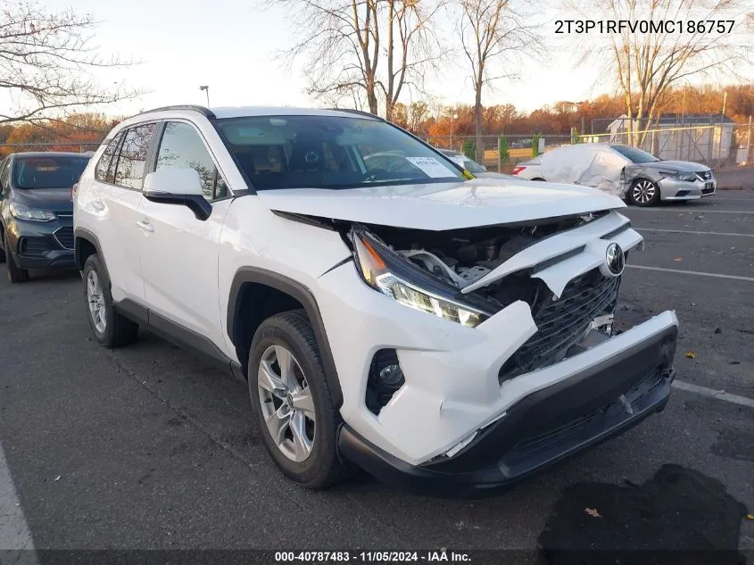 2021 Toyota Rav4 Xle VIN: 2T3P1RFV0MC186757 Lot: 40787483