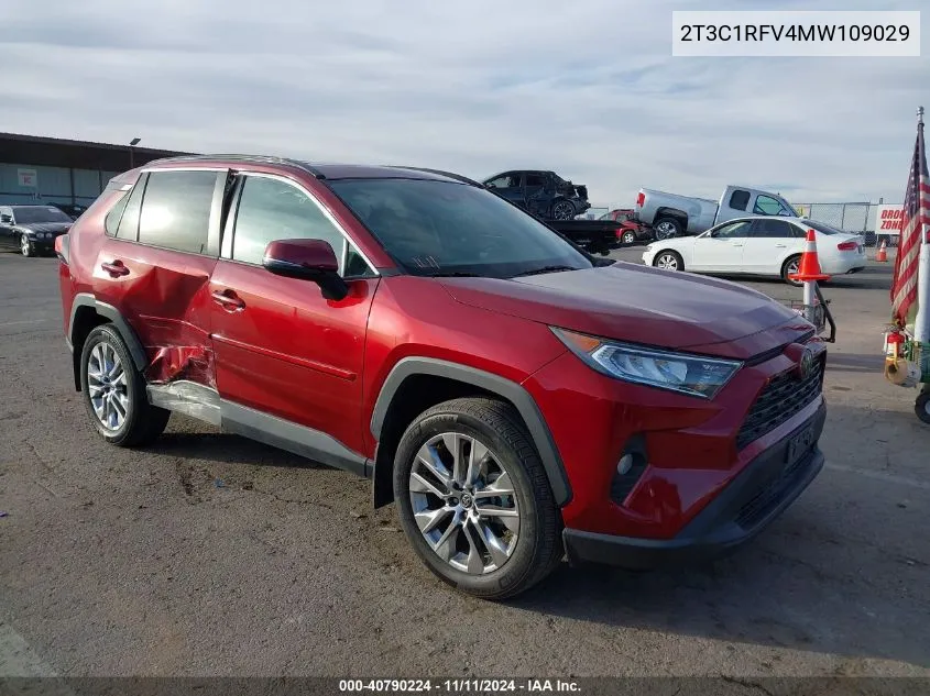 2021 Toyota Rav4 Xle Premium VIN: 2T3C1RFV4MW109029 Lot: 40790224