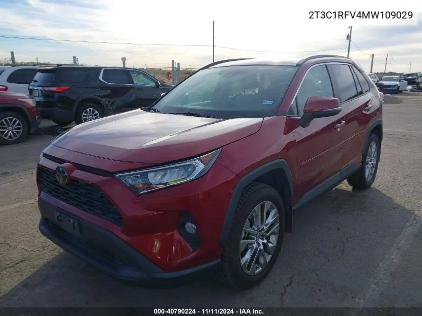 2021 Toyota Rav4 Xle Premium VIN: 2T3C1RFV4MW109029 Lot: 40790224