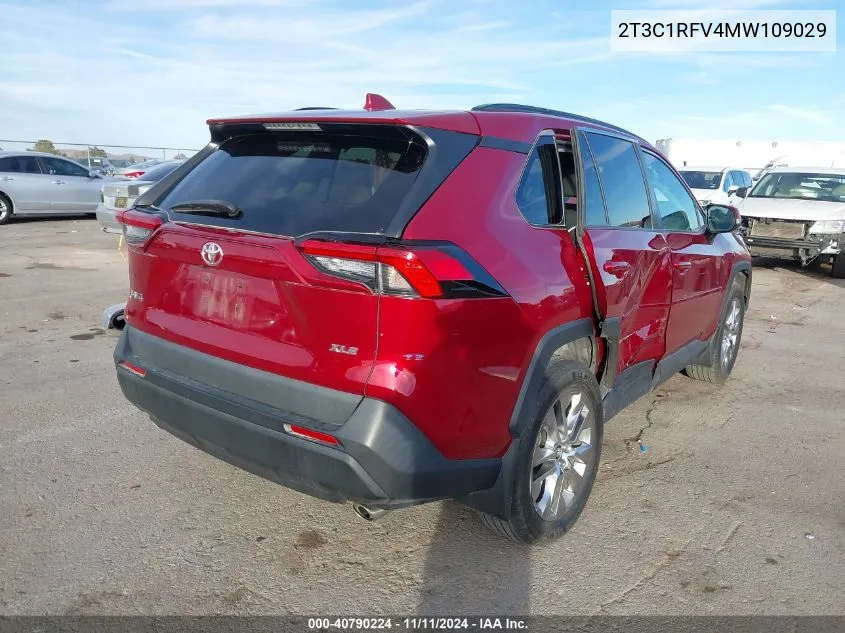 2021 Toyota Rav4 Xle Premium VIN: 2T3C1RFV4MW109029 Lot: 40790224