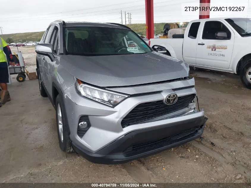 2T3P1RFV2MC192267 2021 Toyota Rav4 Xle