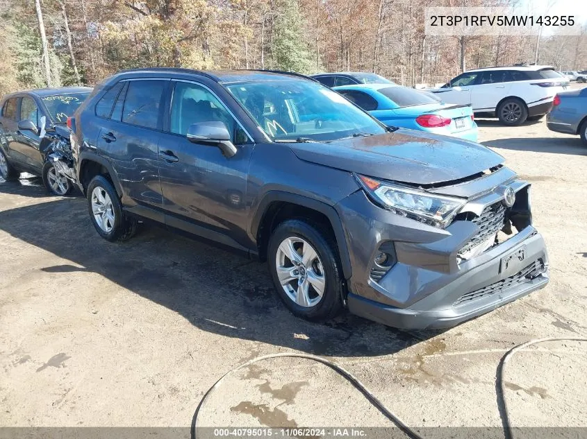 2021 Toyota Rav4 Xle VIN: 2T3P1RFV5MW143255 Lot: 40795015