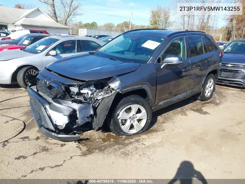 2021 Toyota Rav4 Xle VIN: 2T3P1RFV5MW143255 Lot: 40795015