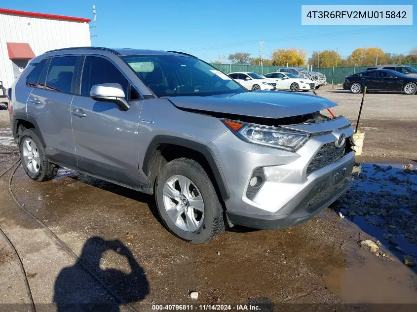 2021 Toyota Rav4 Hybrid Xle VIN: 4T3R6RFV2MU015842 Lot: 40796811