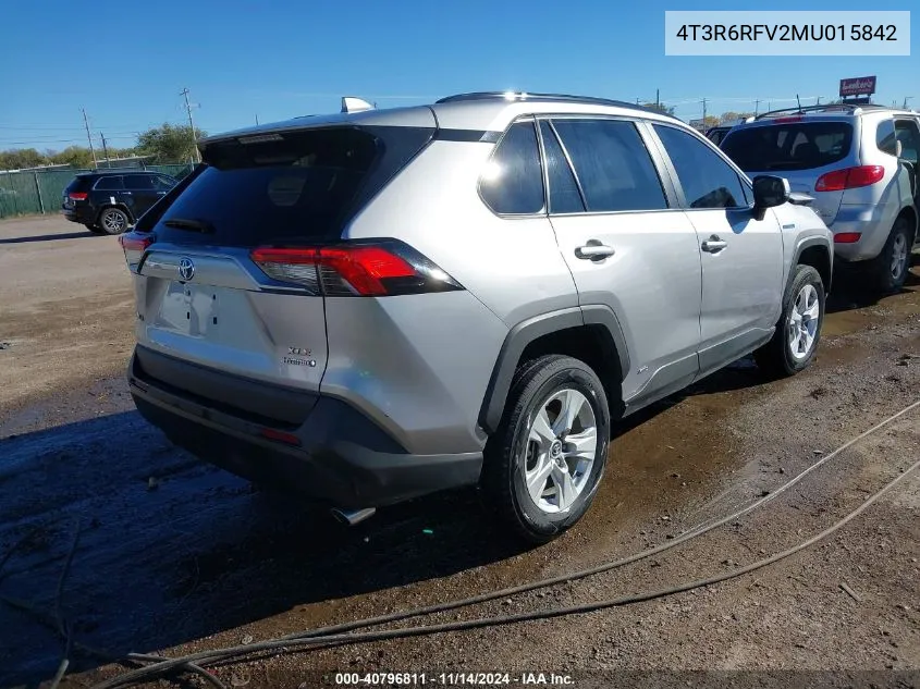 2021 Toyota Rav4 Hybrid Xle VIN: 4T3R6RFV2MU015842 Lot: 40796811