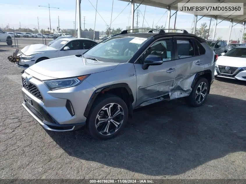 2021 Toyota Rav4 Prime Xse VIN: JTMFB3FV7MD055360 Lot: 40798288