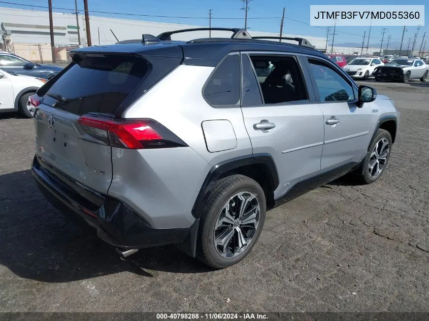 2021 Toyota Rav4 Prime Xse VIN: JTMFB3FV7MD055360 Lot: 40798288