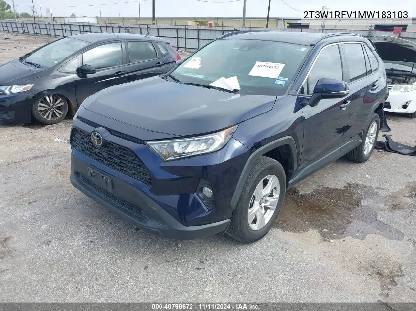 2T3W1RFV1MW183103 2021 Toyota Rav4 Xle