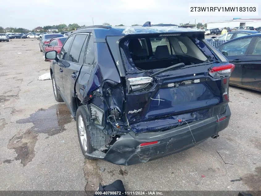 2T3W1RFV1MW183103 2021 Toyota Rav4 Xle