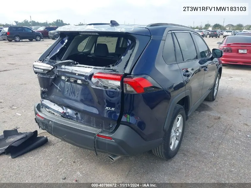 2T3W1RFV1MW183103 2021 Toyota Rav4 Xle