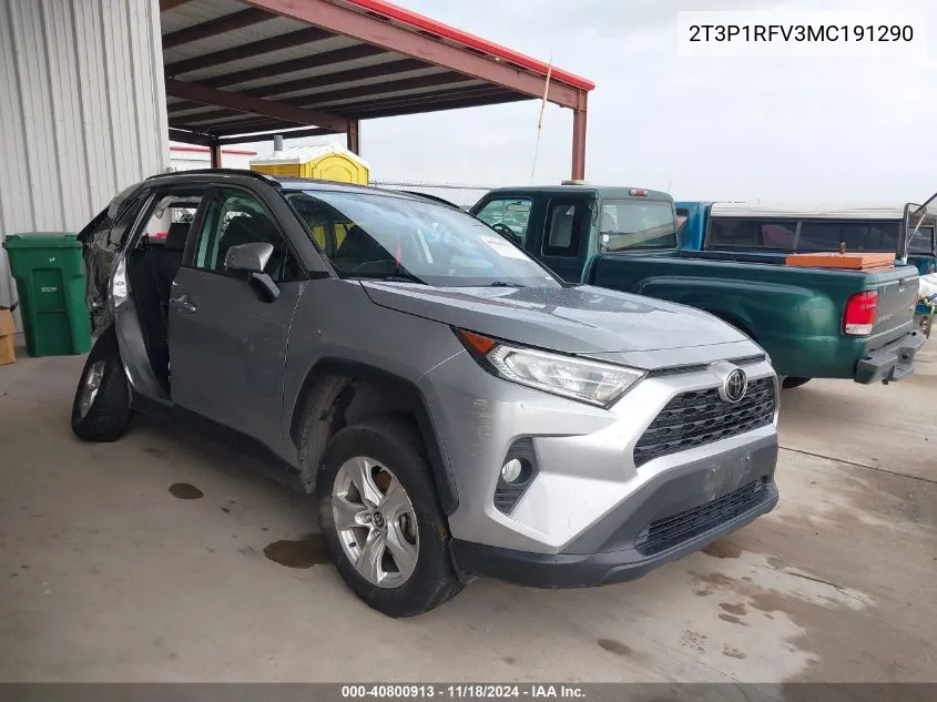 2021 Toyota Rav4 Xle/Xle Premium VIN: 2T3P1RFV3MC191290 Lot: 40800913