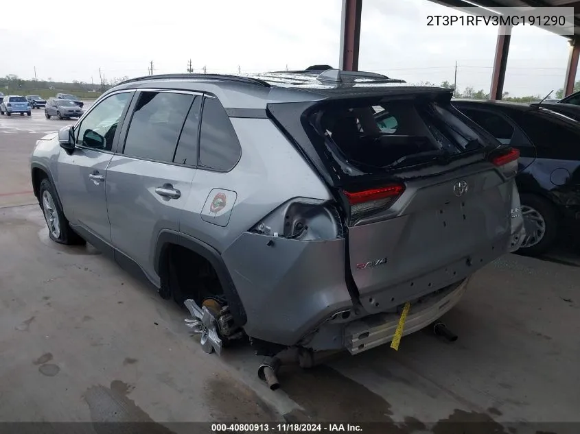 2021 Toyota Rav4 Xle/Xle Premium VIN: 2T3P1RFV3MC191290 Lot: 40800913