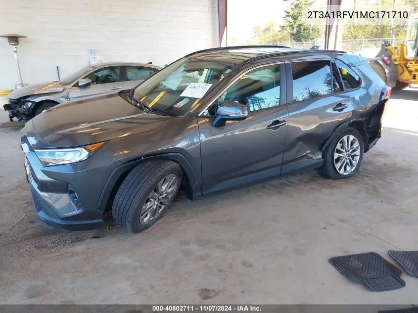 2021 Toyota Rav4 Xle Premium VIN: 2T3A1RFV1MC171710 Lot: 40802711