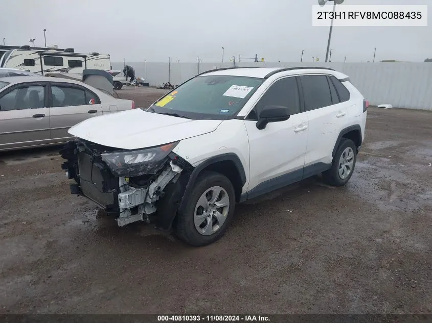 2021 Toyota Rav4 Le VIN: 2T3H1RFV8MC088435 Lot: 40810393