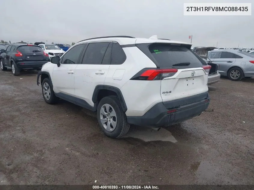 2021 Toyota Rav4 Le VIN: 2T3H1RFV8MC088435 Lot: 40810393